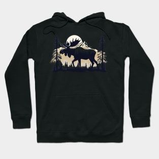 Wildwood Wanderer - A Moose in the Mountains Hoodie